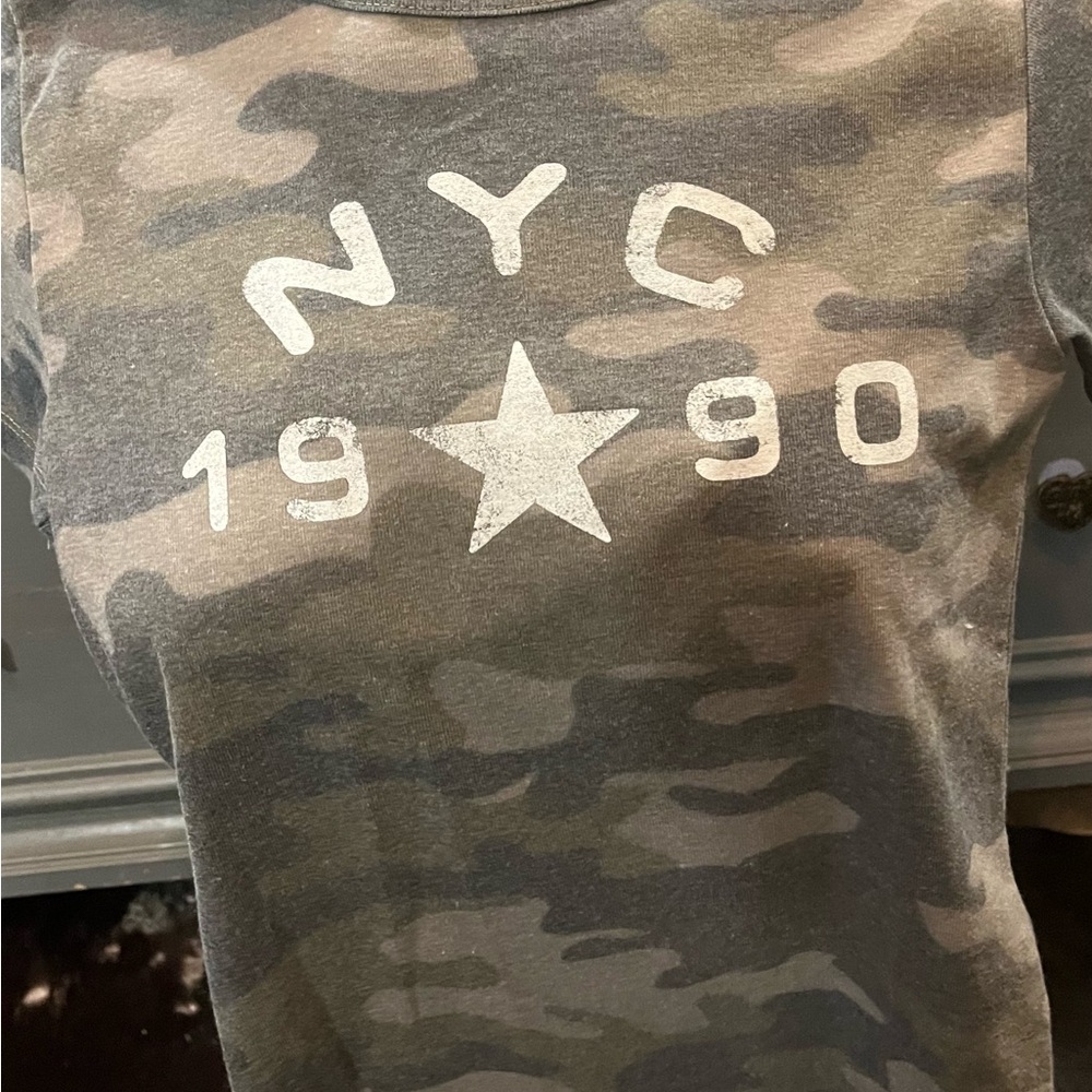Camo Kids Shirt with NYC Print